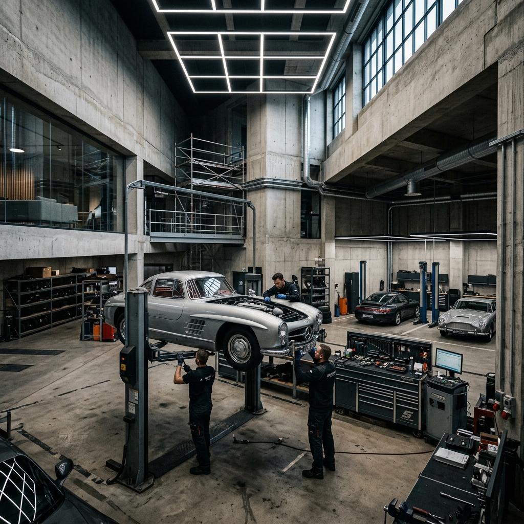 Modern ausgestattete Kfz-Meisterwerkstatt